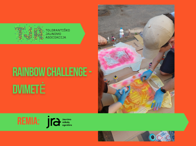 Rainbow Challenge - Dvimetė iliustracija